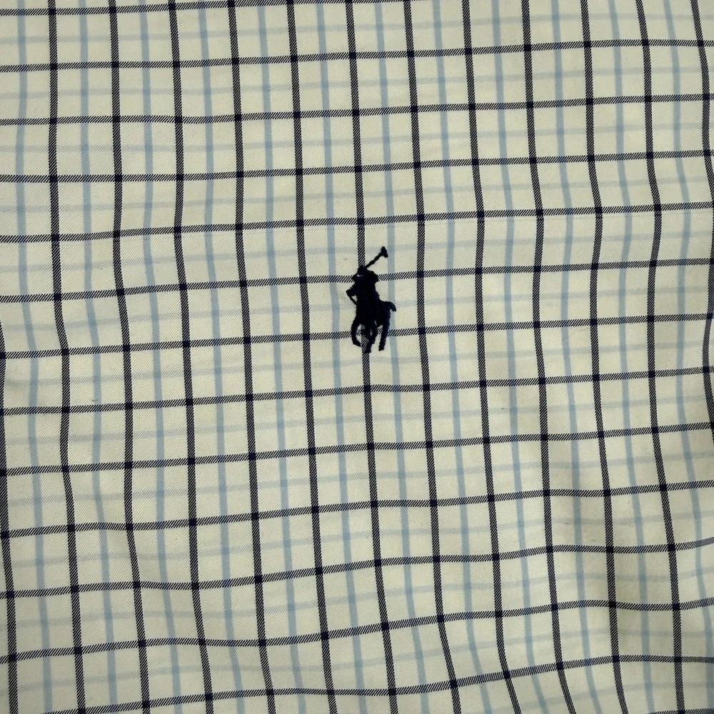 Polo Ralph Lauren Shirt Mens Big 4XLT White Check Performance Button Down *FLAW